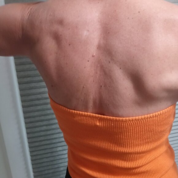 Orange Silk Halter top - Picture 2 of 2